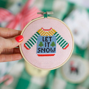 Let It Snow Sweater Cross Stitch Kit