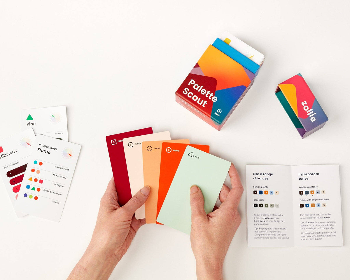Palette Scout: Create Beautiful Color Harmonies with 180 Color Palette Cards-Stitched Modern