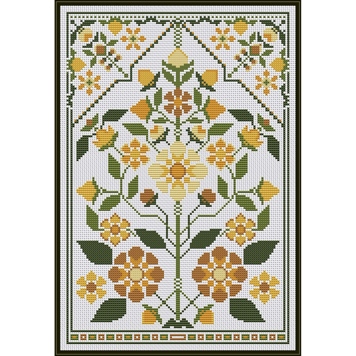 Petals of Yellow Cross Stitch Pattern