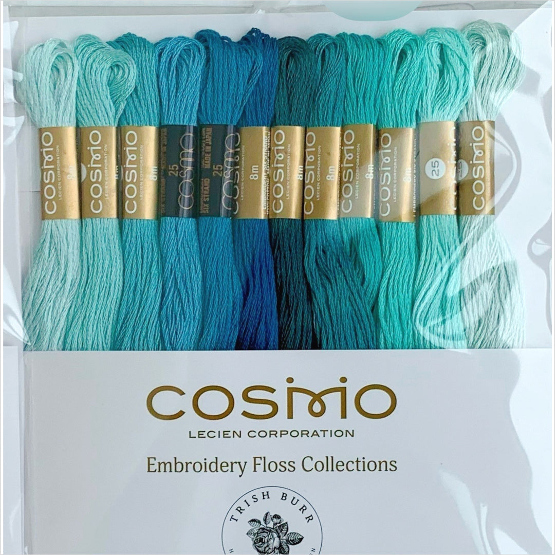 Cosmo Embroidery Floss Thread Pack - Blue Lagoon