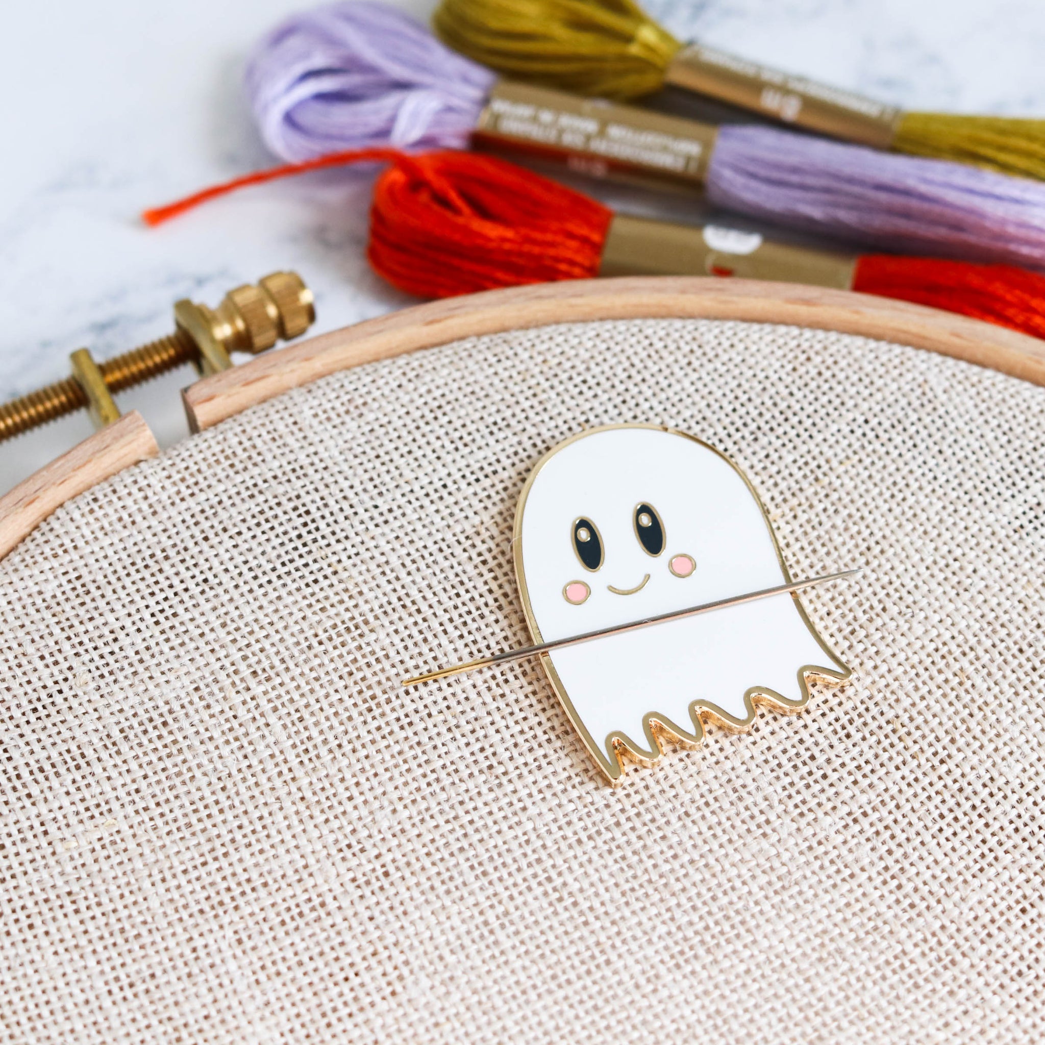 Kawaii Ghost Magnetic Needle Minder - Stitched Modern