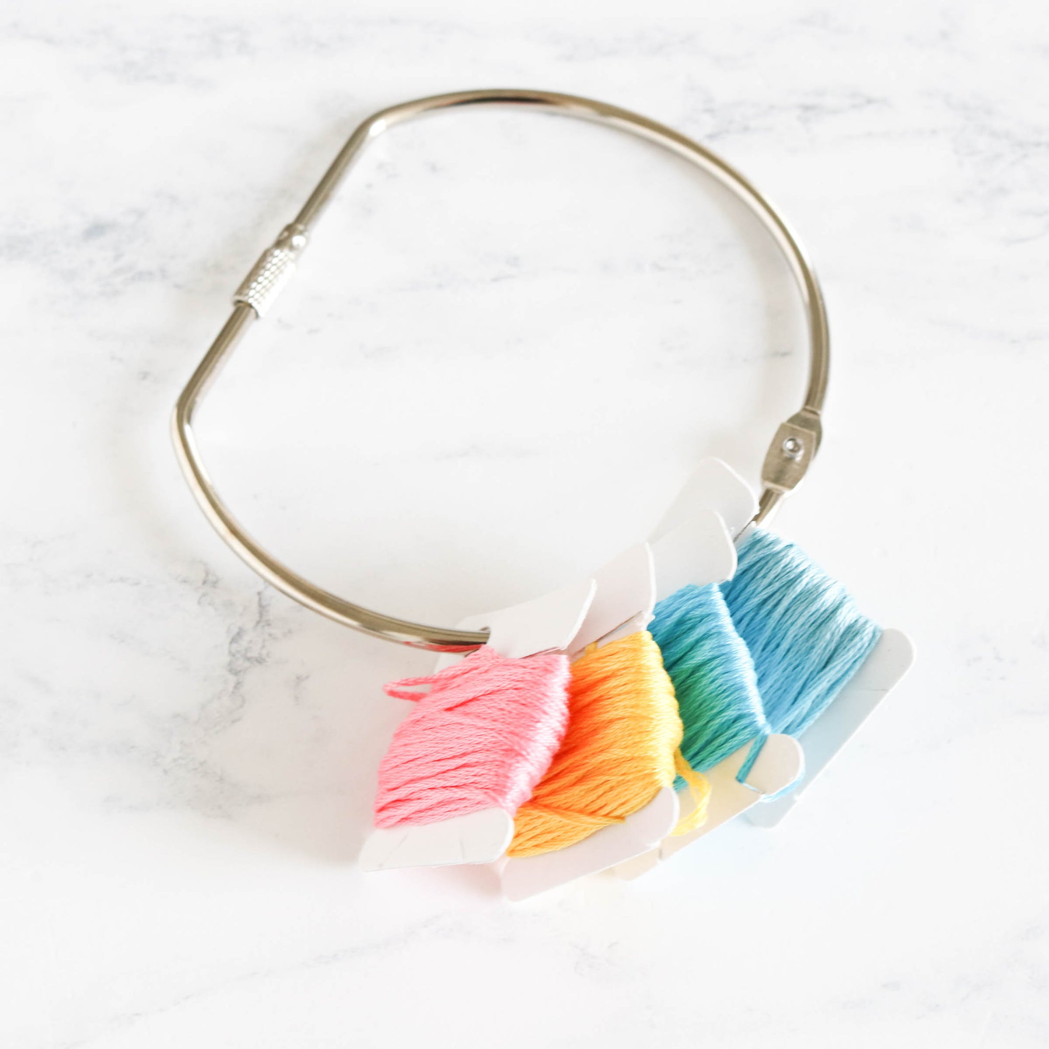 Floss Rings Large Screw Lock Ring for Floss Storage - Stitched Modern