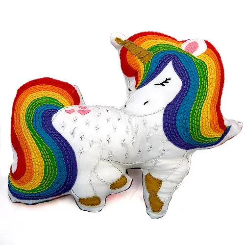 Unicorn Stuffie Hand Embroidery Kit-Stitched Modern