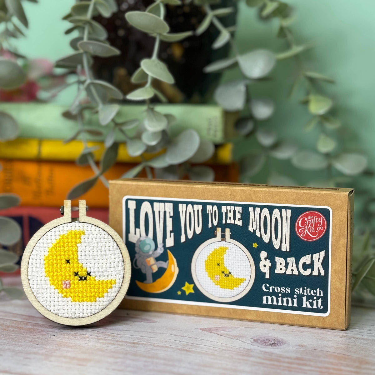 Mini Matchbox Cross Stitch Kit - Love You to the Moon and Back