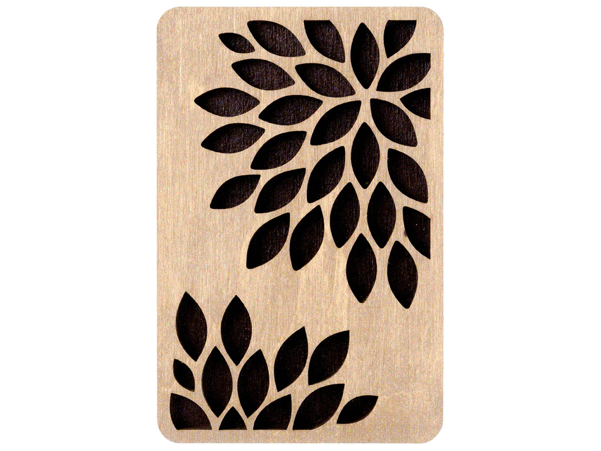 Wooden Magnetic Needle Case - Chrysanthemum