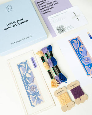 Bluebell Needlepoint Bookmark Kit