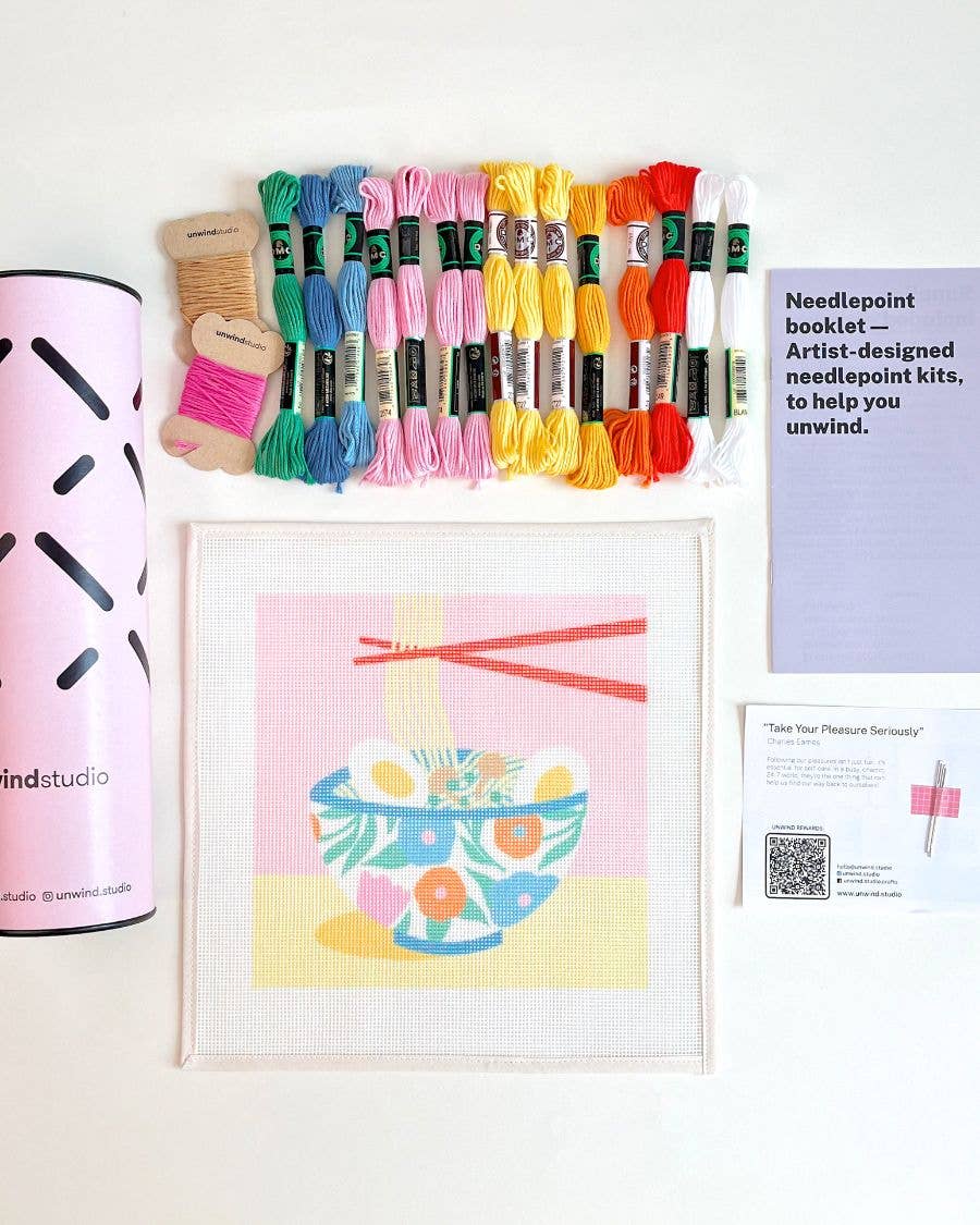 Ramen Night Needlepoint Kit-Stitched Modern