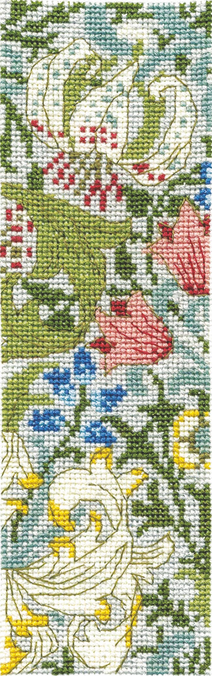 John Henry Dearle Golden Lily Cross Stitch Bookmark Kit