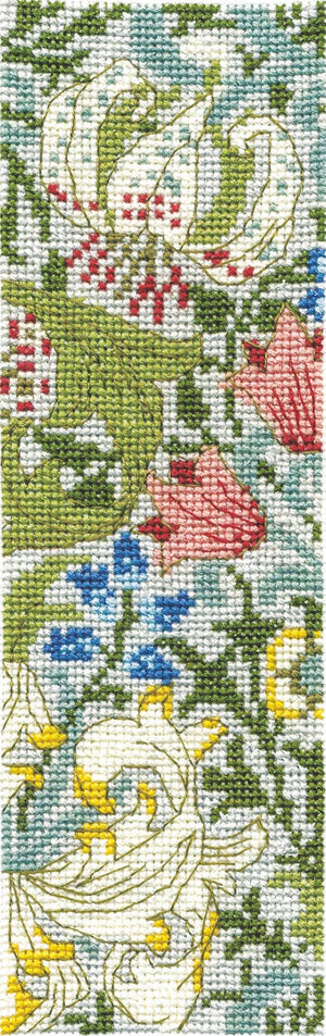 John Henry Dearle Golden Lily Cross Stitch Bookmark Kit