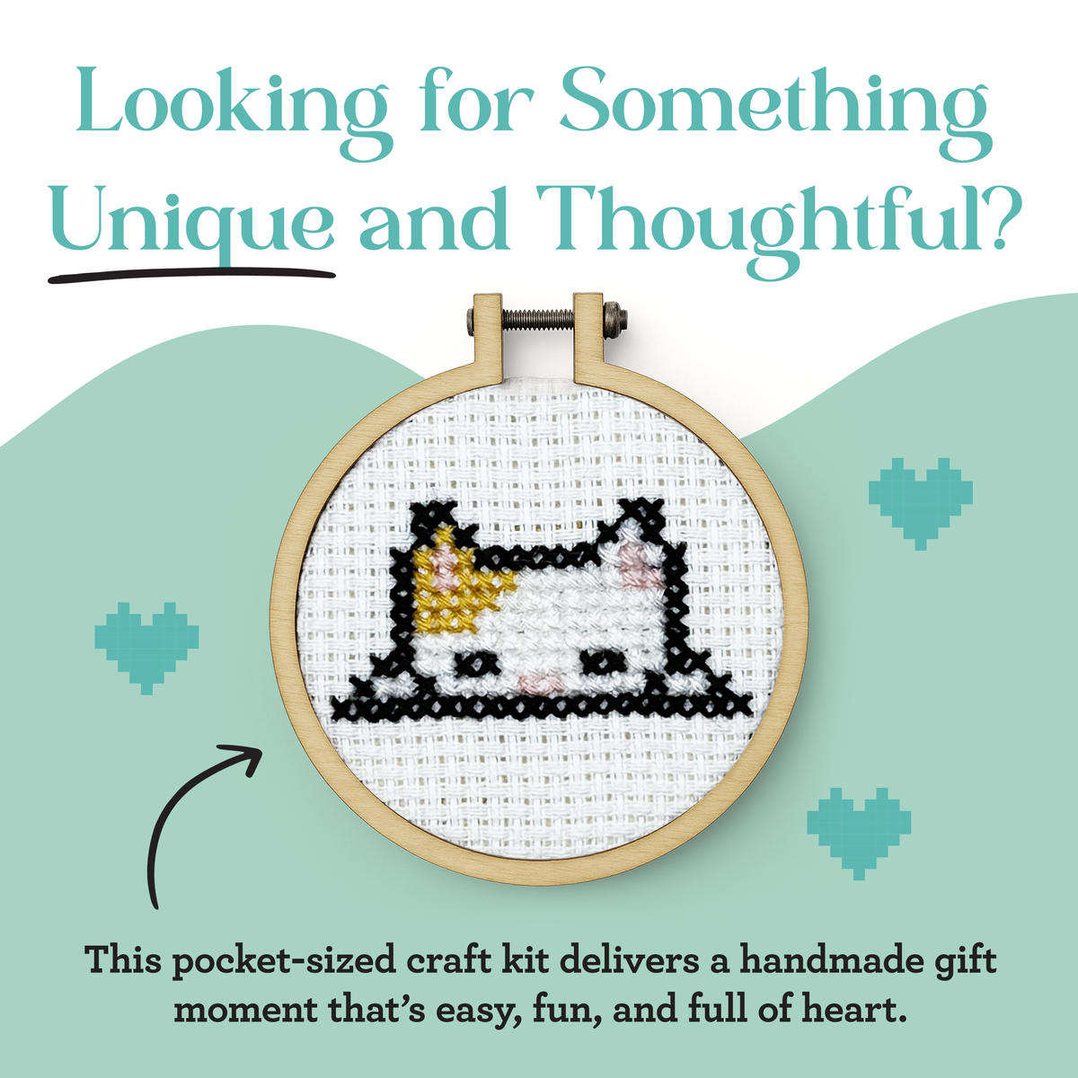 Mini Matchbox Cross Stitch Kit - How Are You Feline-Stitched Modern