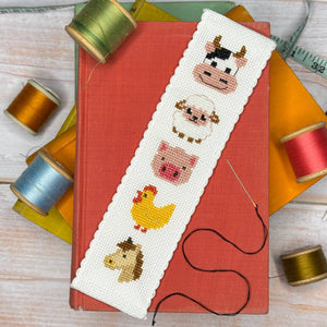 Farmyard Friends Cross Stitch Bookmark Kit