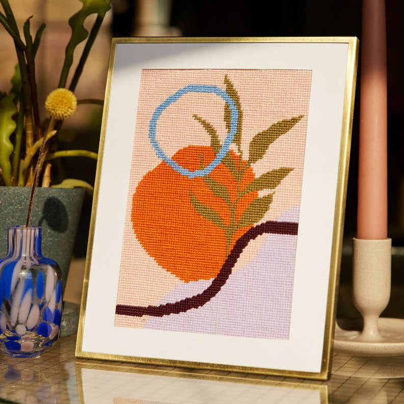 Wool and the Gang Paradise Needlepoint Kit-Stitched Modern