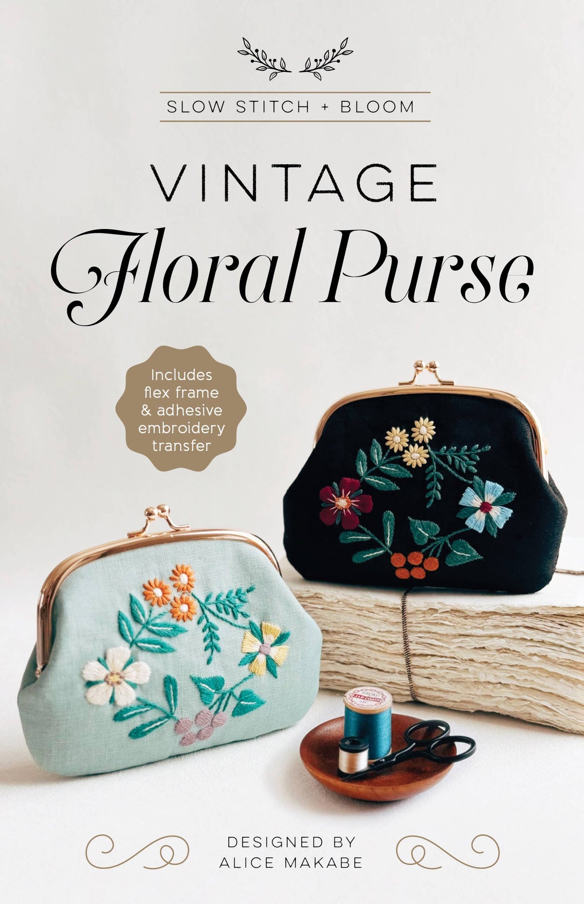 Vintage Floral Purse Kit (#ZW4754)-Stitched Modern