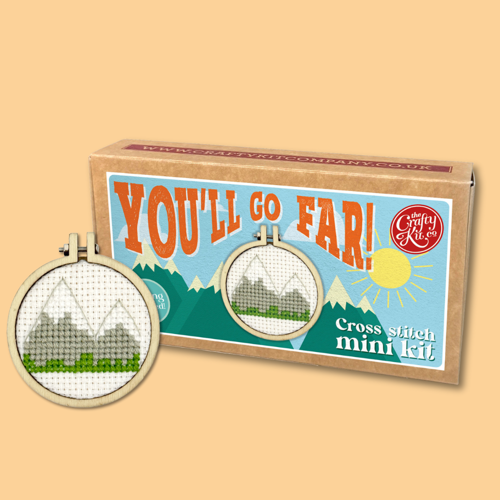 Mini Matchbox Cross Stitch Kit - You'll Go Far-Stitched Modern
