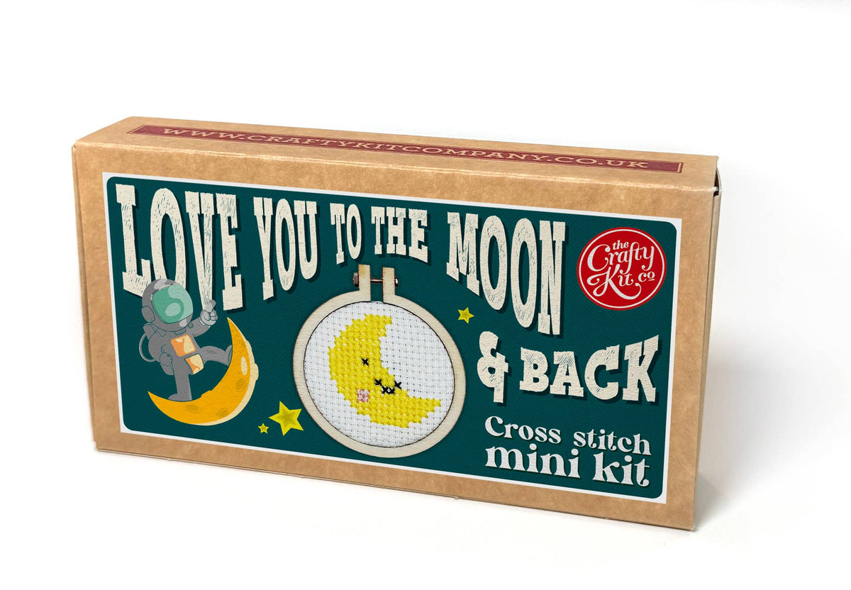 Mini Matchbox Cross Stitch Kit - Love You to the Moon and Back