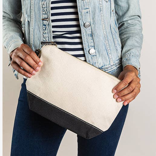 All-In Canvas Zip Top Pouch