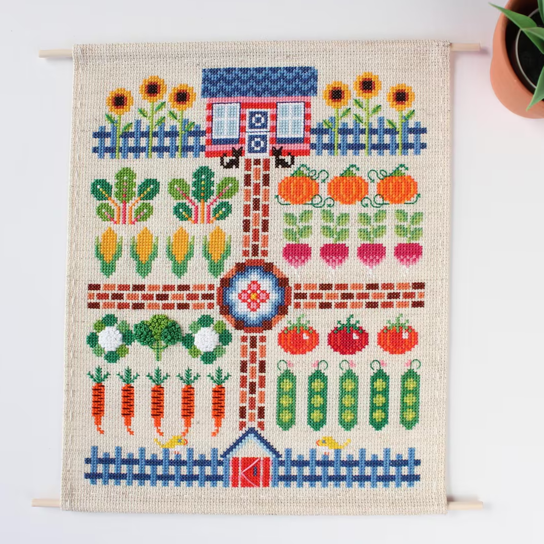 Kitchen Garden Sampler Cross Stitch Wall Hanging Kit