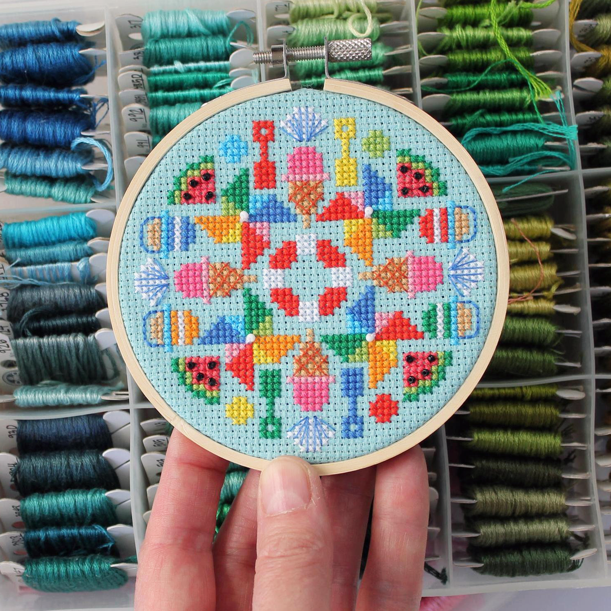 Summer Fun Mini Cross Stitch Kit