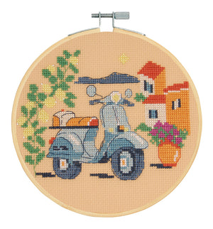 DMC Cross Stitch Kit - Blue Vespa