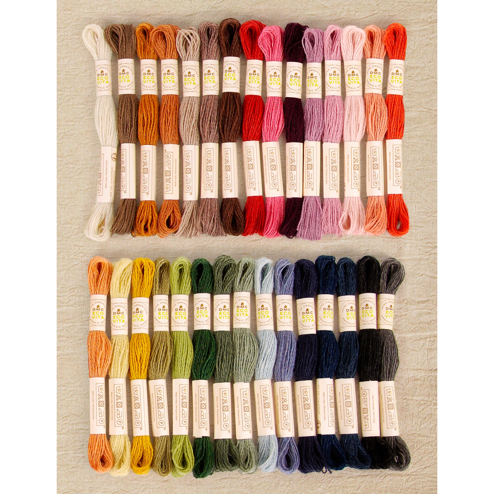 Embroidey Thread Eco Vita Naturally Dyed Wool Embroidery Thread - Starter Set - Stitched ...