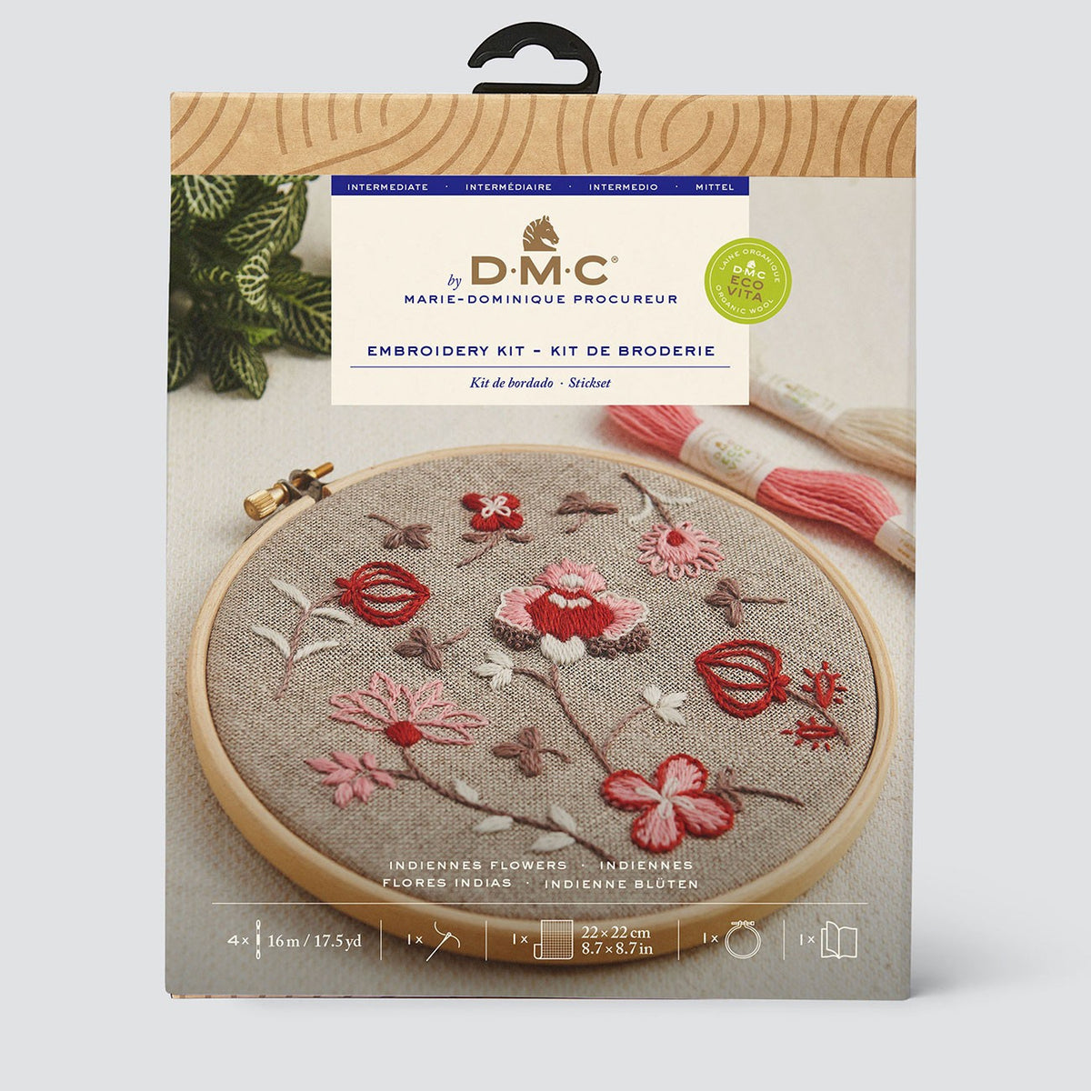 Eco Vita Indian Flowers Embroidery Kit