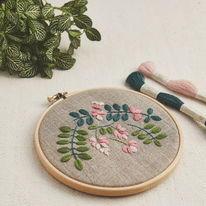Eco Vita Indigo Flowers Embroidery Kit