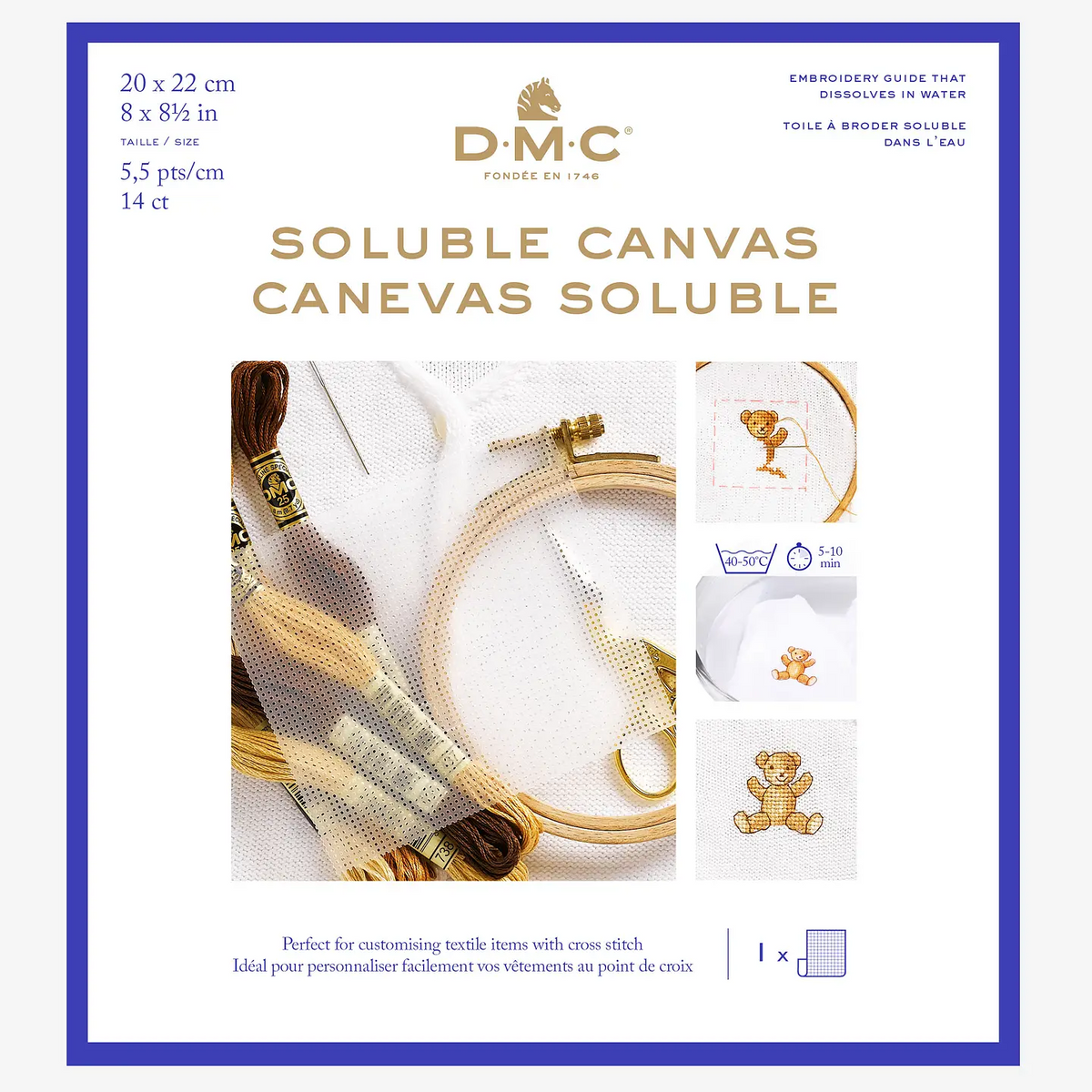 DMC Water Soluble Canvas - 14 Count