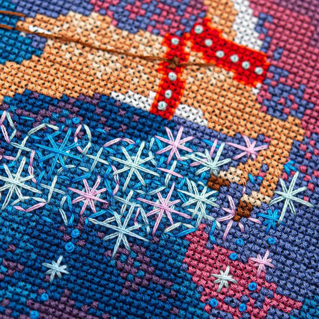 Santa&#39;s Moonlit Ride Cross Stitch Pattern