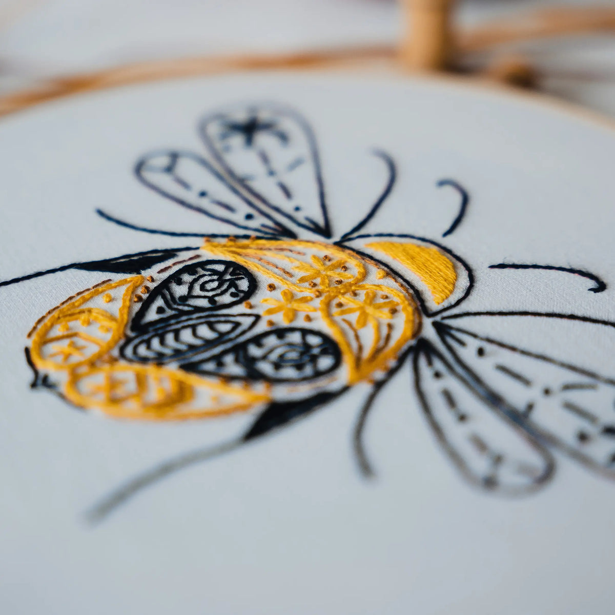 Bee Hand Embroidery Kit