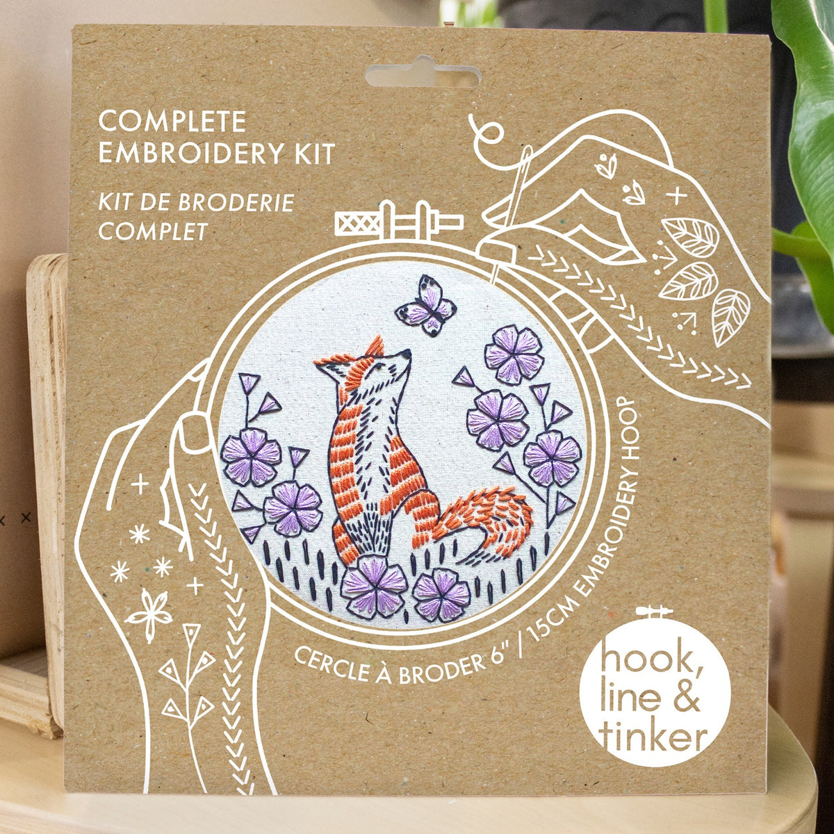 Fox in Phlox Hand Embroidery Kit