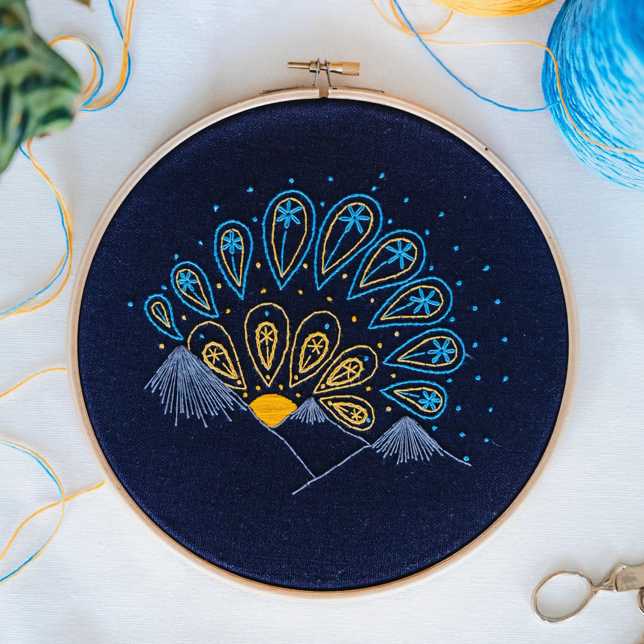 Peacock Feather Embroidery Design – The Only Stitch