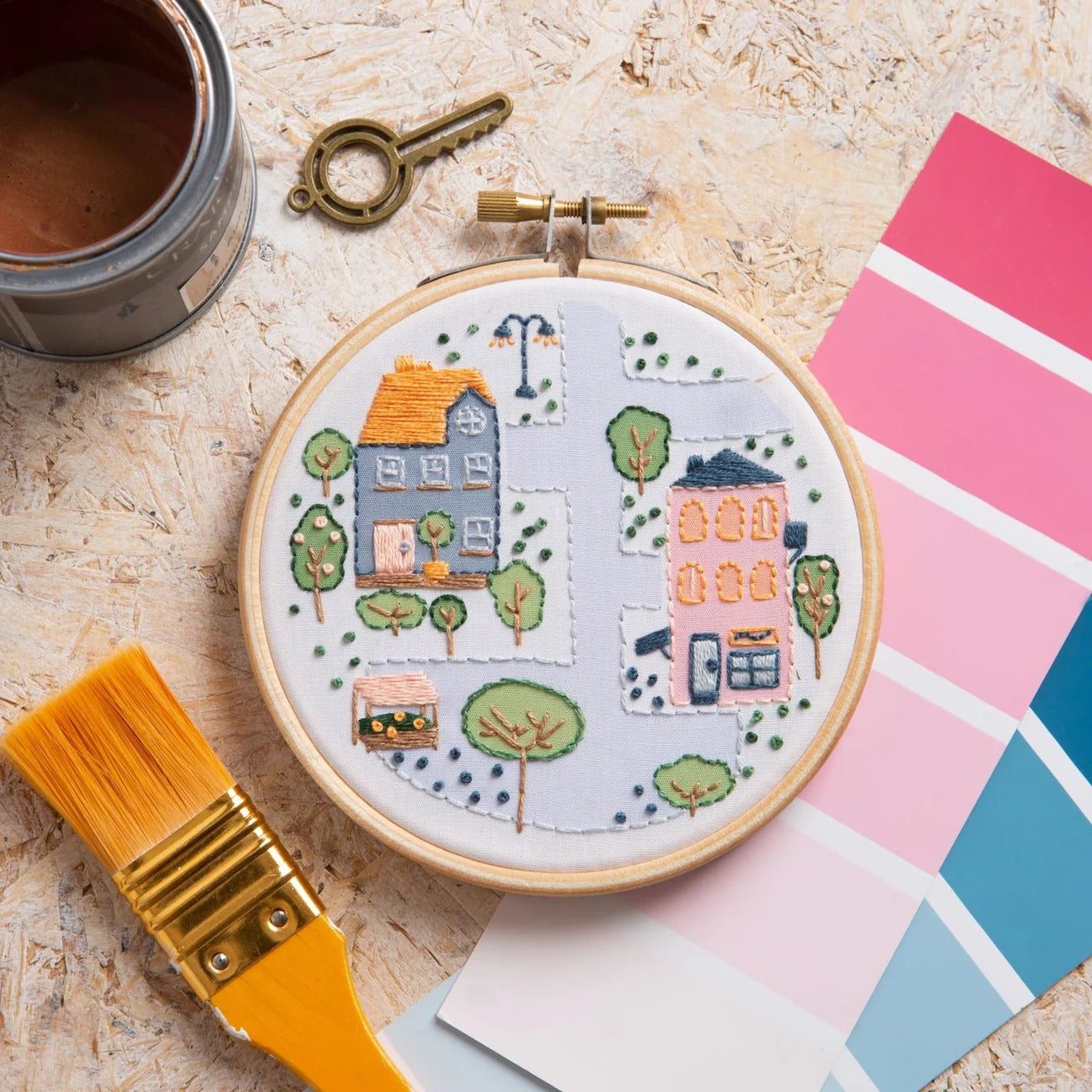 Mini DIY Bead Embroidery Kit winter House Size: 5.95.9 1515 сm, GIFT 