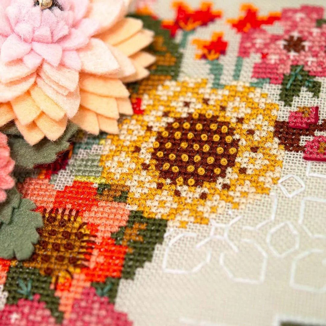 Modern Botanical Wedding Sampler Cross Stitch Pattern