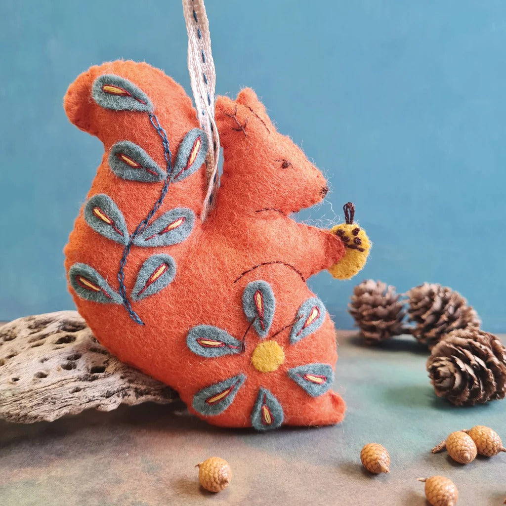 Felt Craft Mini Kit Folk Squirrel Stitched Modern