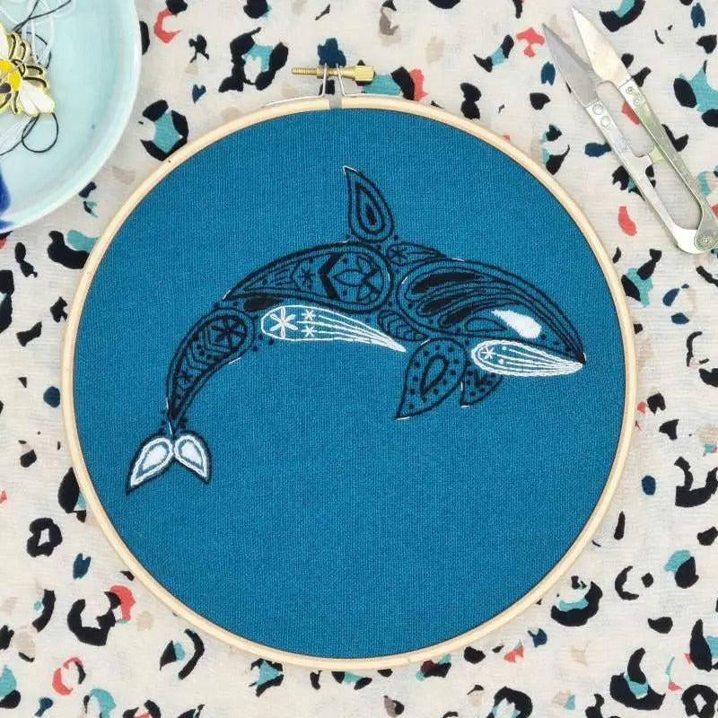 Orca Hand Embroidery Kit
