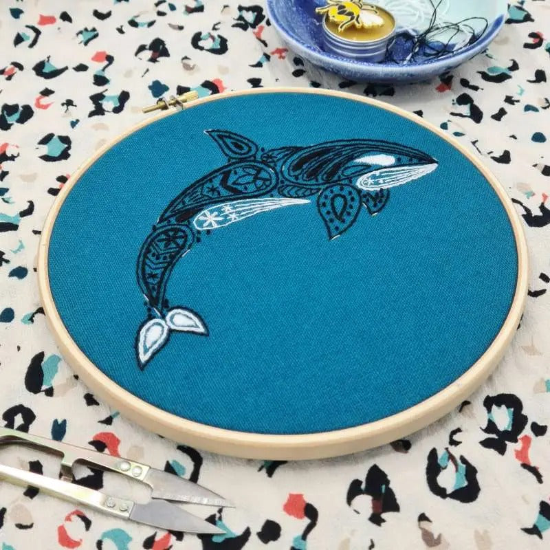 Orca Hand Embroidery Kit
