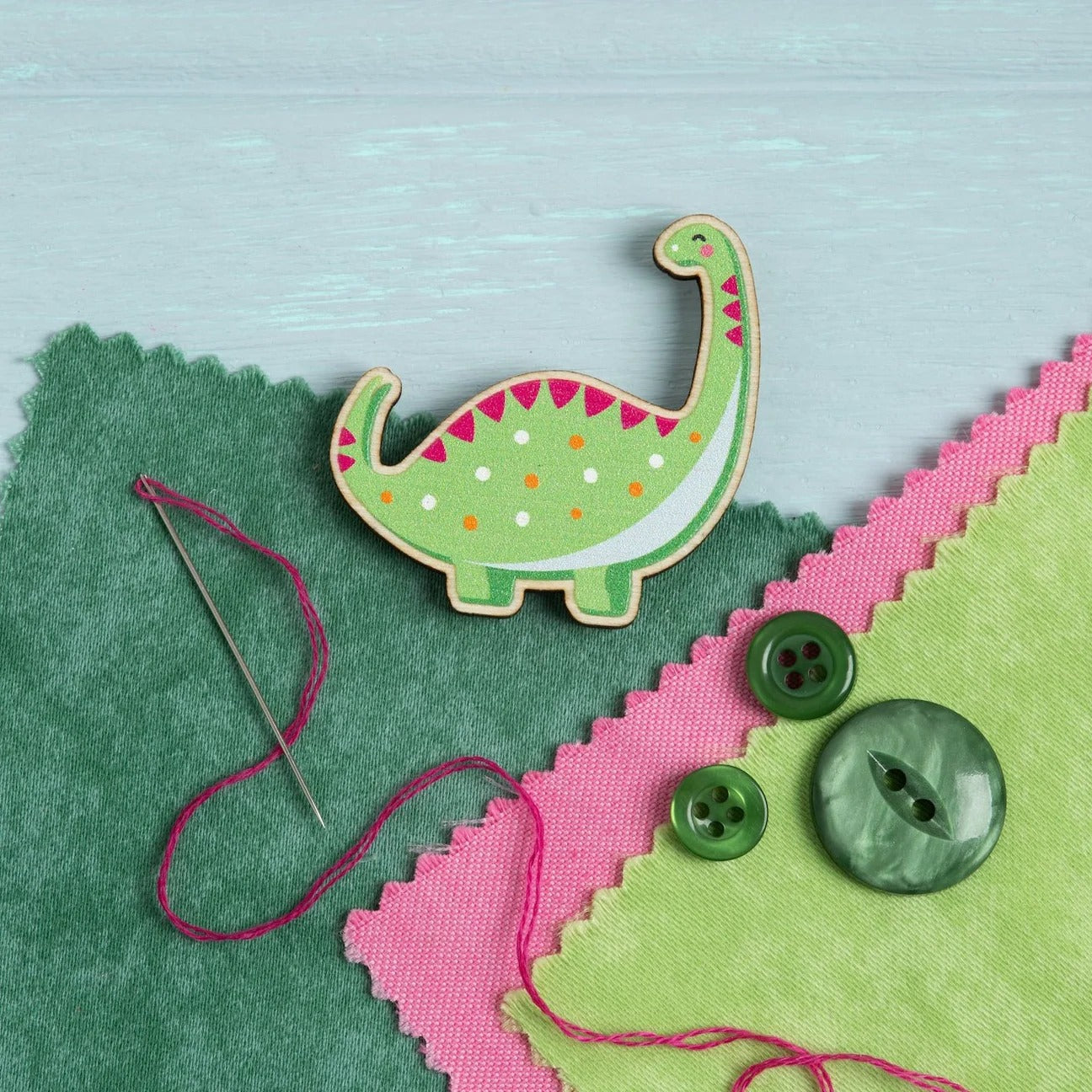 Dinosaur Magnetic Needle Minder - Stitched Modern