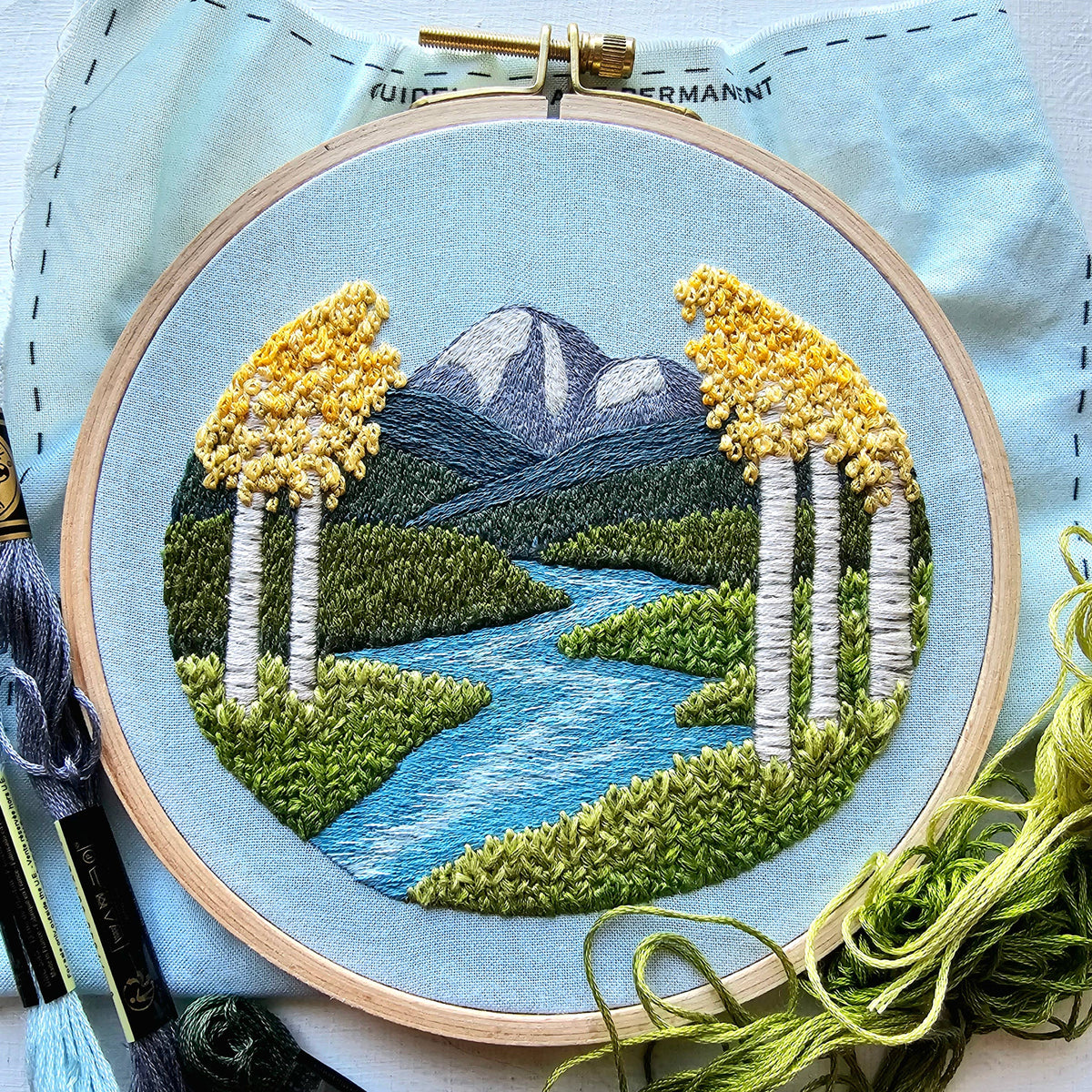 Aspen Vista Landscape Hand Embroidery Kit