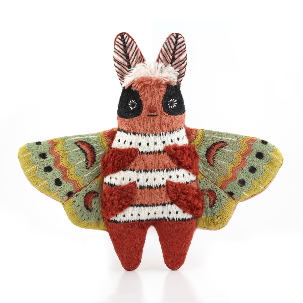 Hand Embroidered Plushie Doll Kit - Moth-Stitched Modern
