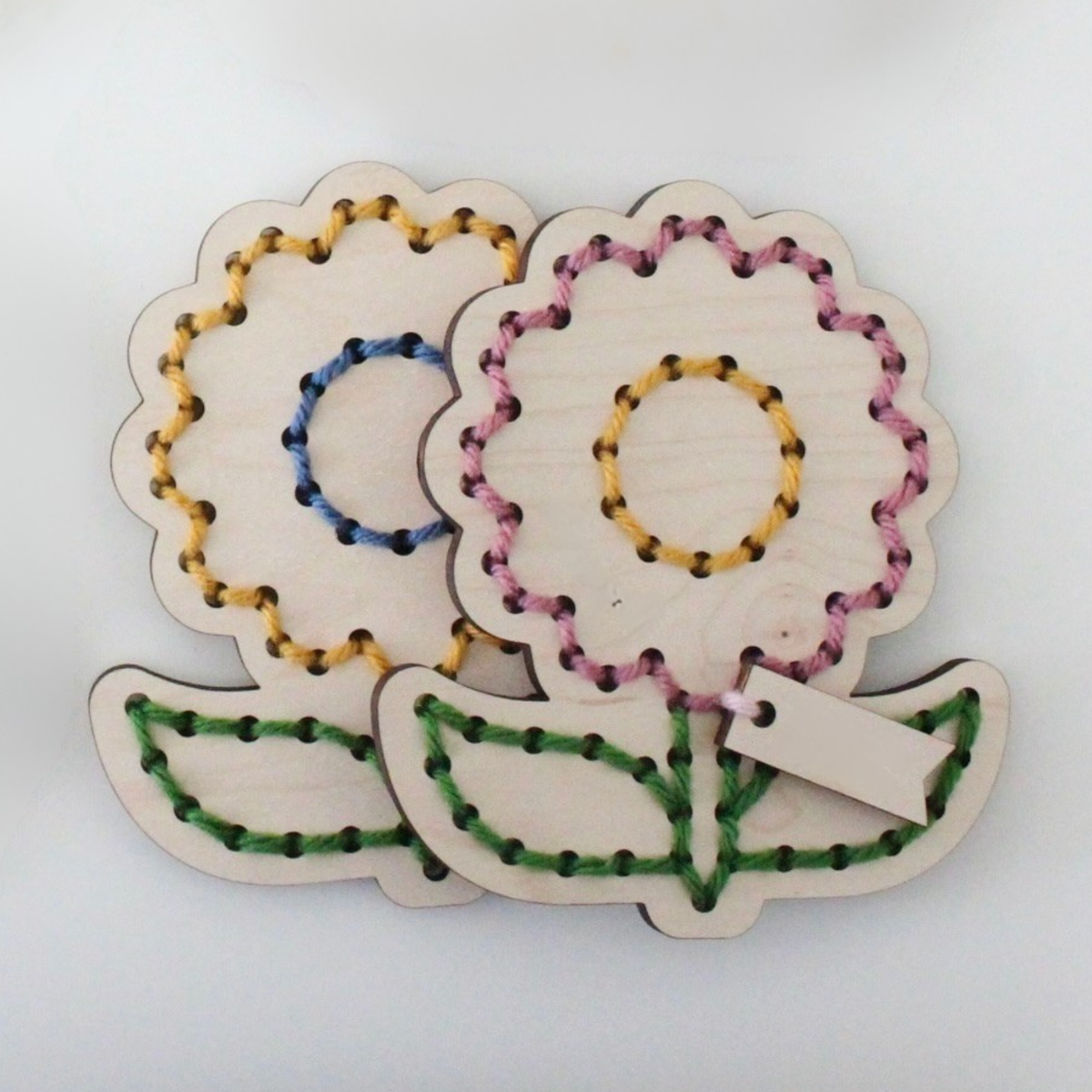 Wood Flowers Embroidery Kit for Kids