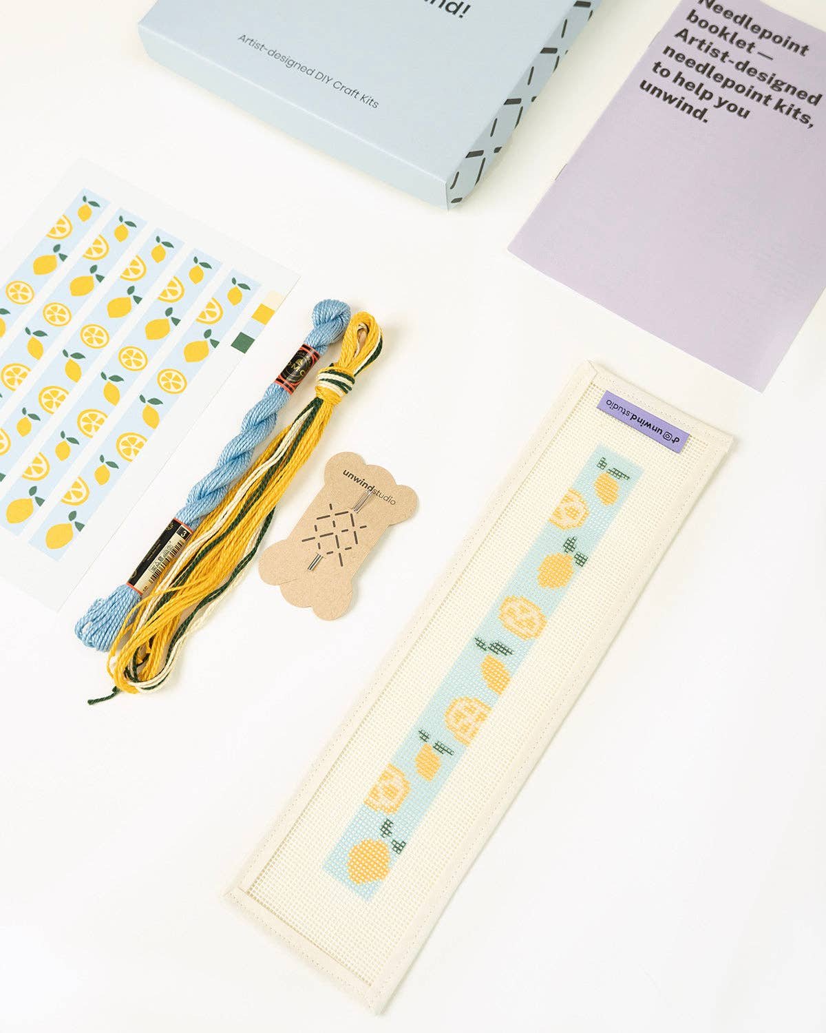 Lemons Needlepoint Key Fob Kit