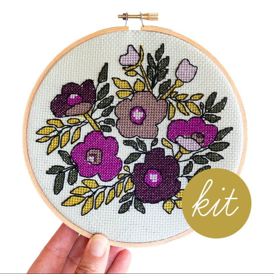 Violet Vibes Cross Stitch Kit
