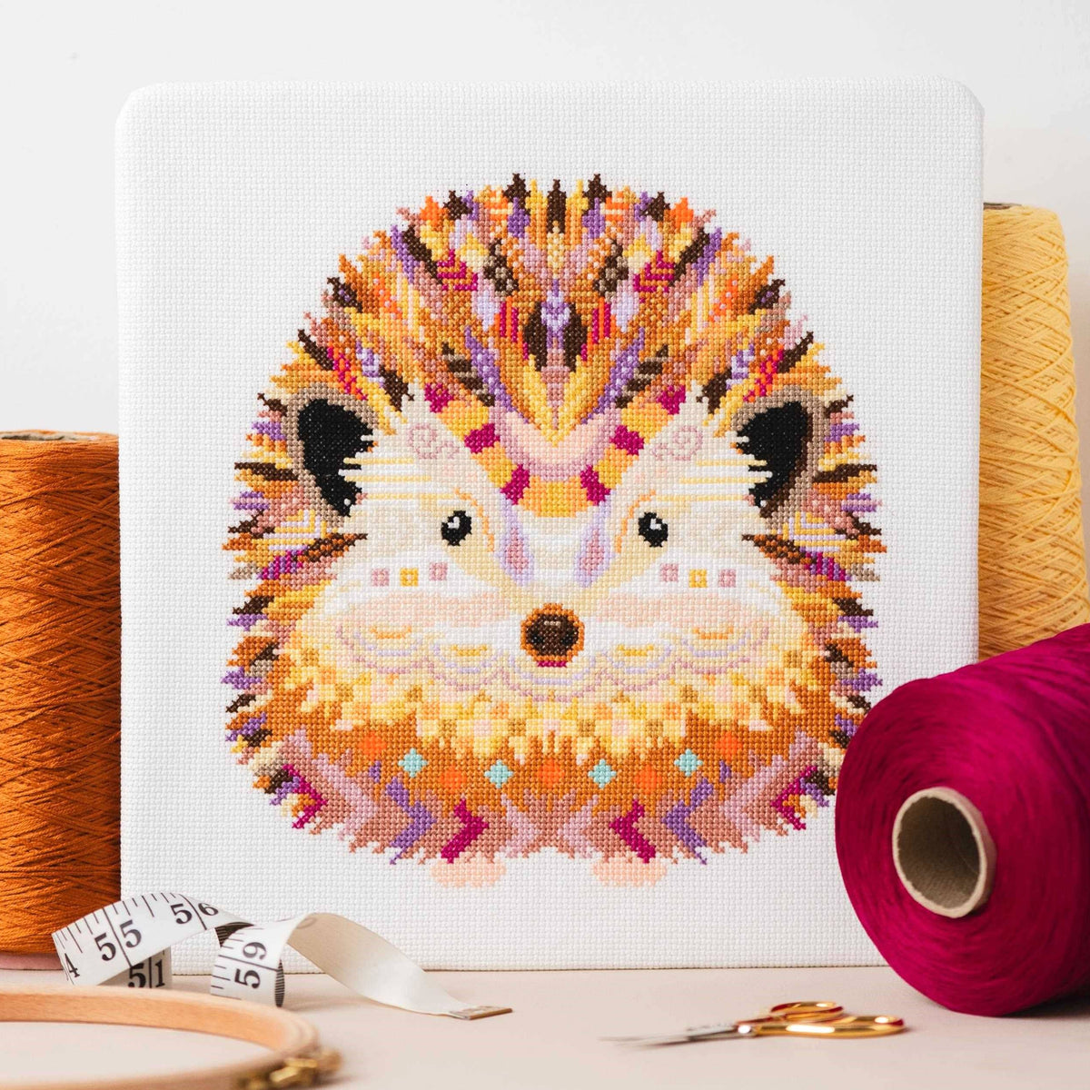 Mandala Hedgehog Cross Stitch Kit