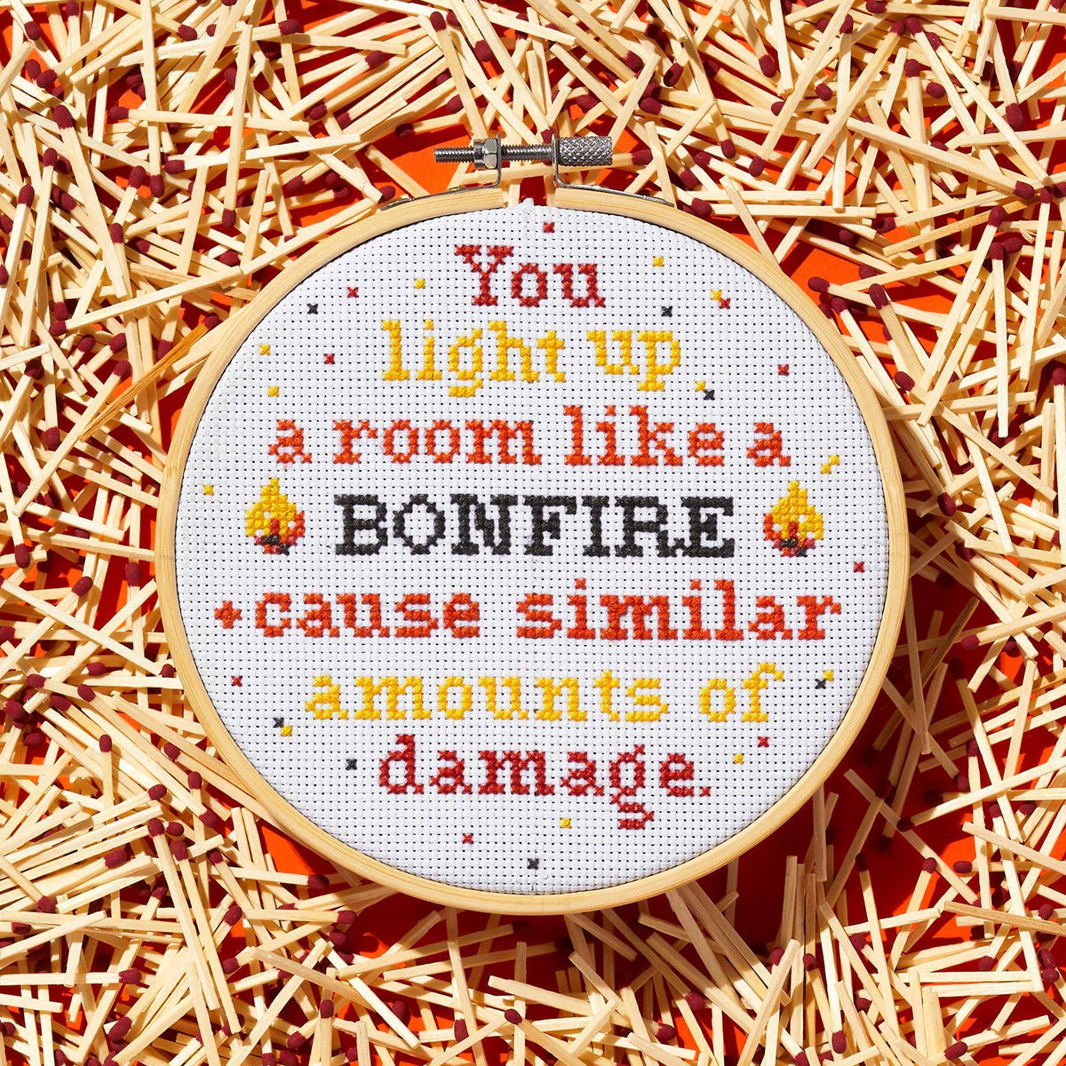 You Light Up A Room Cross Stitch Kit-Stitched Modern