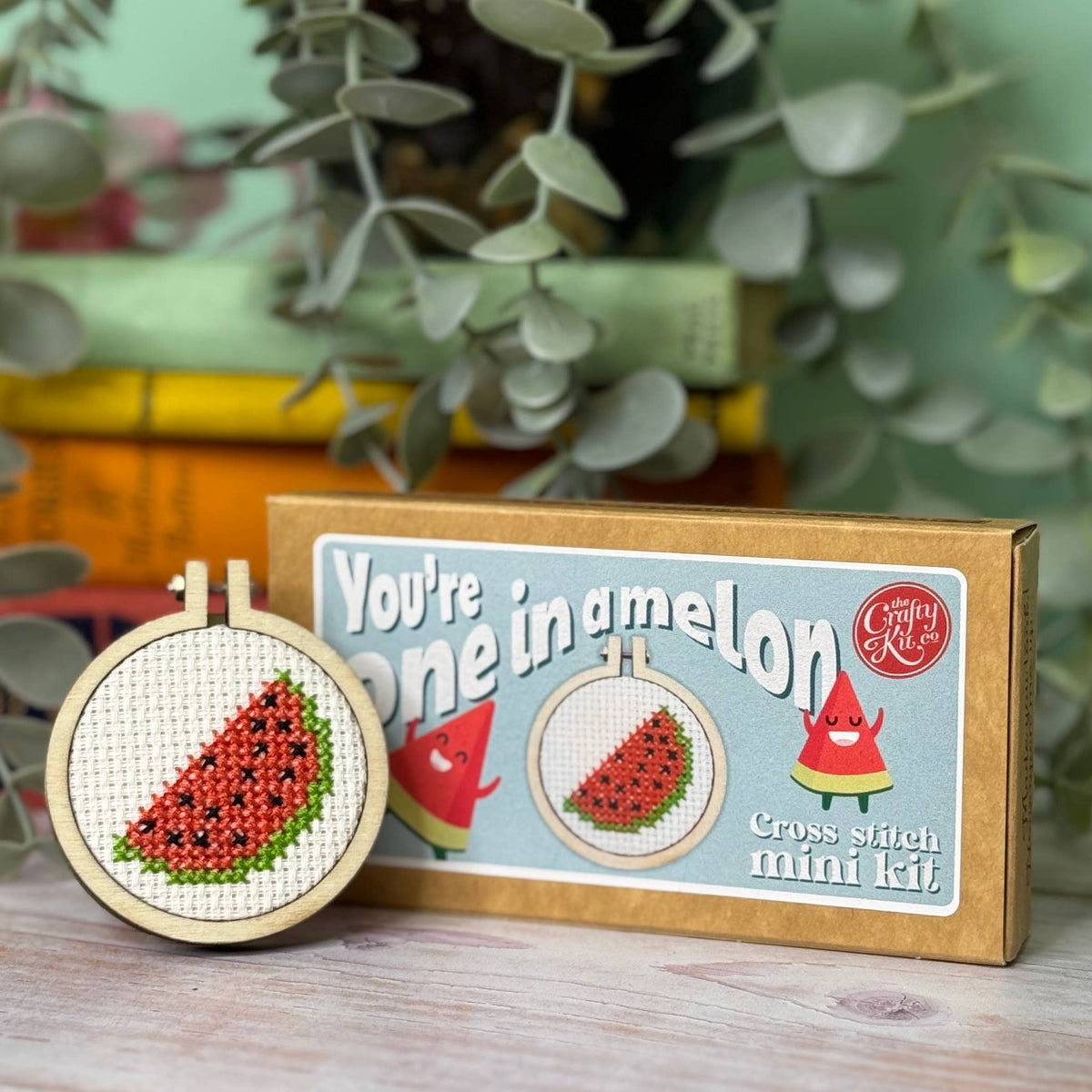 Mini Matchbox Cross Stitch Kit - You&#39;re One in a Melon