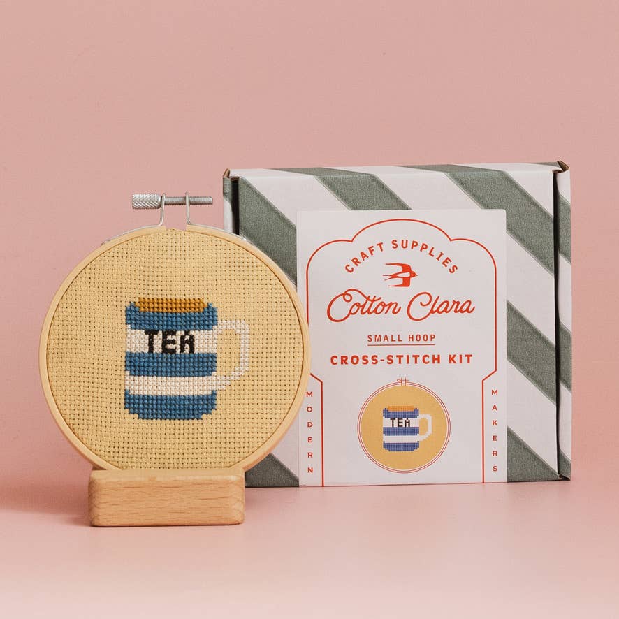 Cup of Tea Cross Stitch Kit-Stitched Modern
