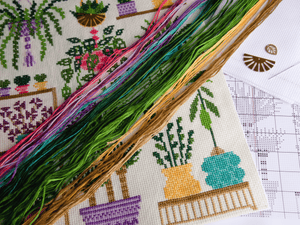 Homey Houseplants V2 Cross Stitch Kit