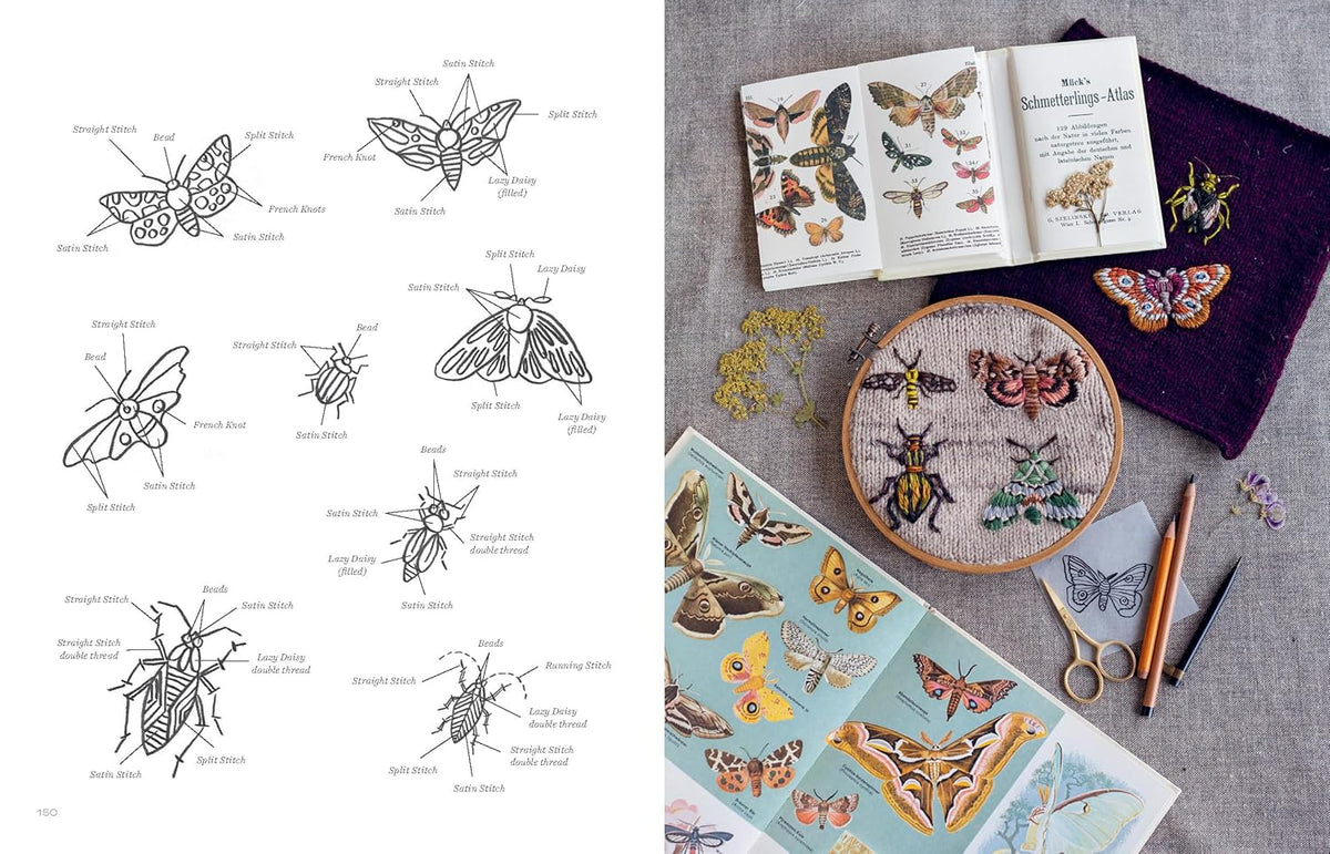 Embroidery on Knits: 18 Nature-Inspired Templates for Stitching on Wool-Stitched Modern