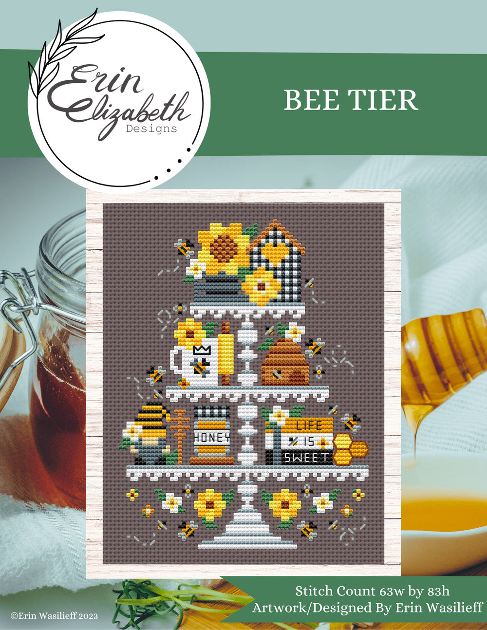 Bee Tier Cross Stitch Pattern