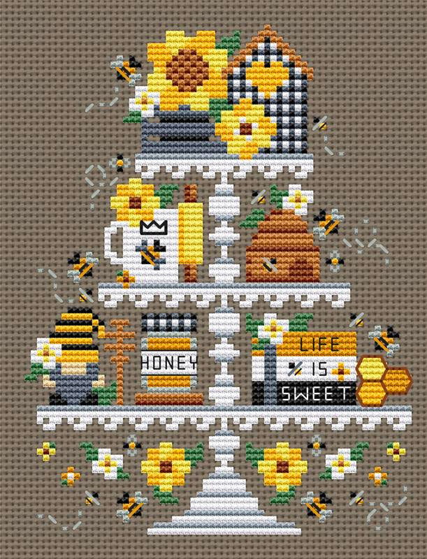 Bee Tier Cross Stitch Pattern